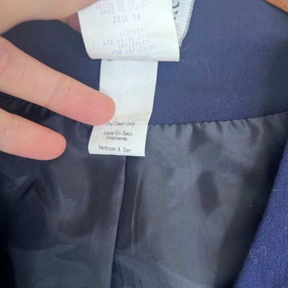 Ali Miles Petites Vintage Navy Blue Gold Button Captains Blazer Size 10 - Picture 8 of 10